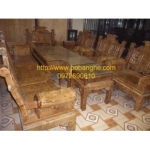 Bộ bàn ghế gỗ nu kiểu Âu Á Tay hộp MS :NG-02